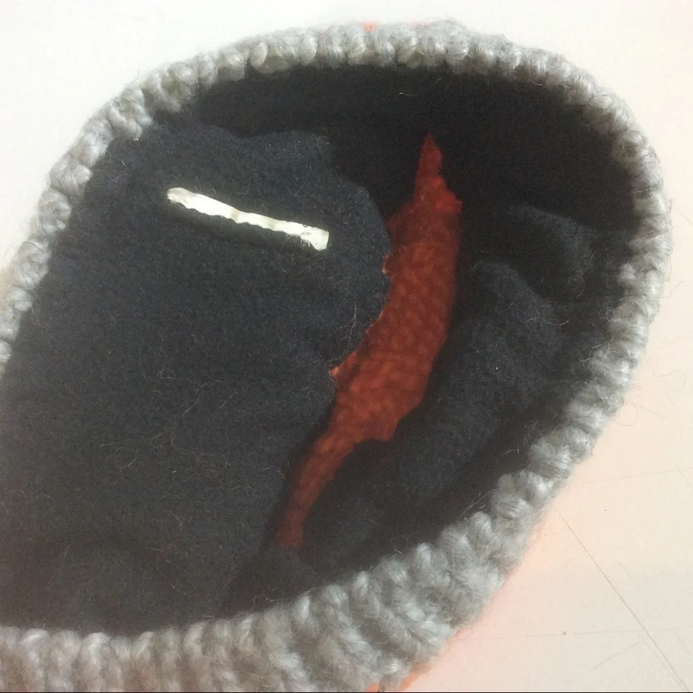 Eisbär Orange Knit Hat Austria Alpine Skiing Ski Winter Beanie Skull Cap *NO TAG - Picture 4 of 6